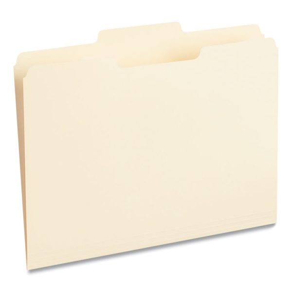 Top Tab File Folders, 1/3-Cut Tabs: Center Position, Letter Size, 0.75" Expansion, Manila, 100/Box - Image 2