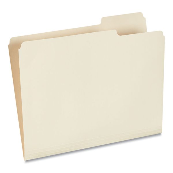 Top Tab File Folders, 1/3-Cut Tabs: Right Position, Letter Size, 0.75" Expansion, Manila, 100/Box - Image 2