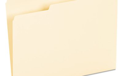 Interior File Folders, 1/3-Cut Tabs: Assorted, Letter Size, 9.5-pt Manila, 100/Box