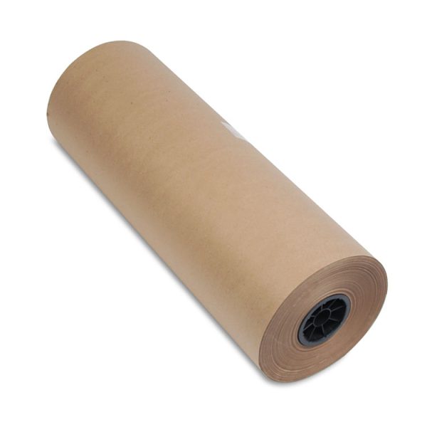 High-Volume Mediumweight Wrapping Paper Roll, 40 lb Wrapping Weight Stock, 24" x 900 ft, Brown - Image 2