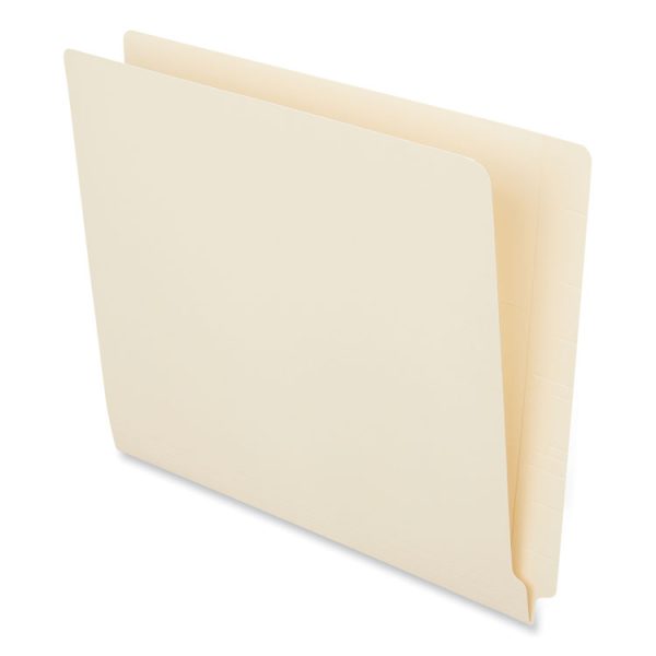 Deluxe Reinforced End Tab Folders, Straight Tabs, Letter Size, 0.75" Expansion, Manila, 100/Box - Image 3