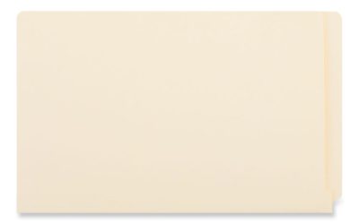 Deluxe Reinforced End Tab Folders, Straight Tabs, Legal Size, 0.75″ Expansion, Manila, 100/Box