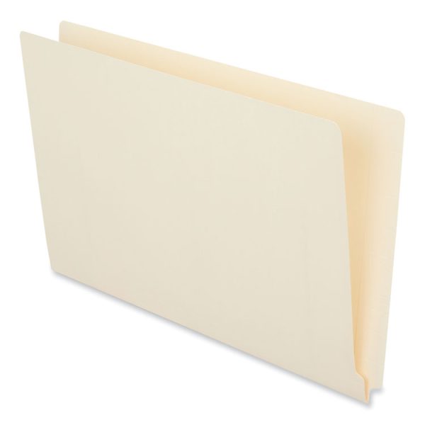 Deluxe Reinforced End Tab Folders, Straight Tabs, Legal Size, 0.75" Expansion, Manila, 100/Box - Image 4