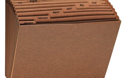 Expanding Files, 12 Sections, 1/12-Cut Tabs, Letter Size, Redrope