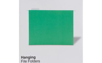 Deluxe Bright Color Hanging File Folders, Letter Size, 1/5-Cut Tabs, Bright Green, 25/Box
