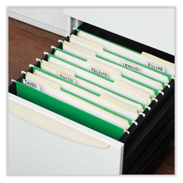 Deluxe Bright Color Hanging File Folders, Letter Size, 1/5-Cut Tabs, Bright Green, 25/Box - Image 3