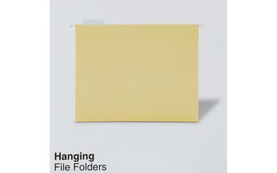Deluxe Bright Color Hanging File Folders, Letter Size, 1/5-Cut Tabs, Yellow, 25/Box