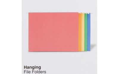 Deluxe Bright Color Hanging File Folders, Letter Size, 1/5-Cut Tabs, Assorted Colors, 25/Box