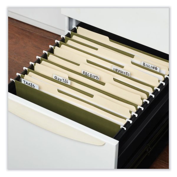 Box Bottom Hanging File Folders, 1" Capacity, Letter Size, 1/5-Cut Tabs, Standard Green, 25/Box - Image 3