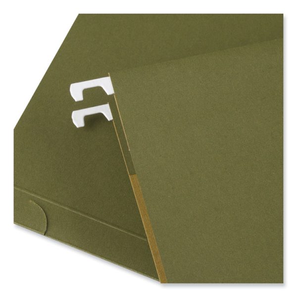 Box Bottom Hanging File Folders, 1" Capacity, Letter Size, 1/5-Cut Tabs, Standard Green, 25/Box - Image 4