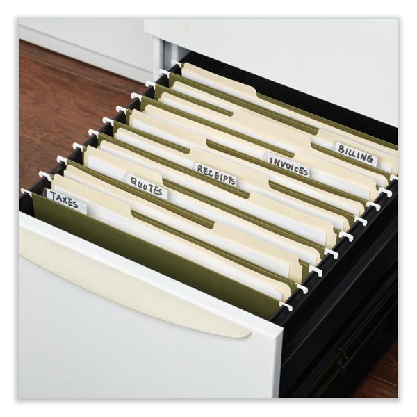 Box Bottom Hanging File Folders, 1" Capacity, Legal Size, 1/5-Cut Tabs, Standard Green, 25/Box - Image 3