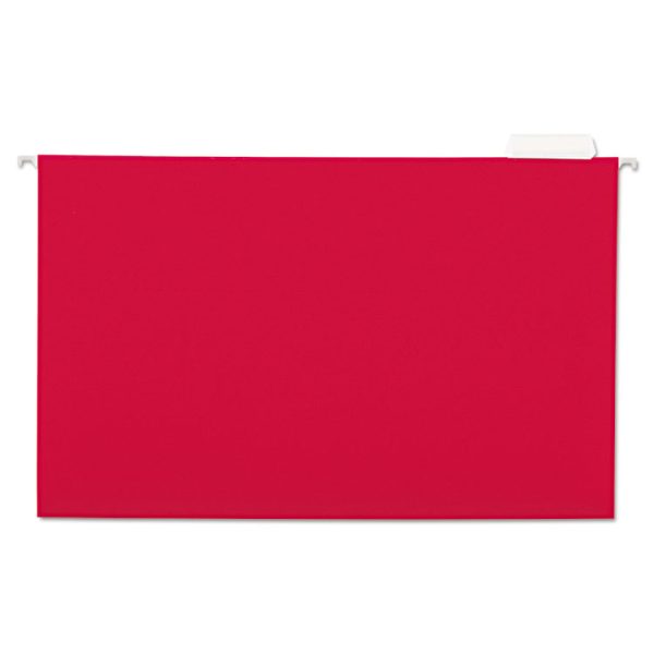 Deluxe Bright Color Hanging File Folders, Legal Size, 1/5-Cut Tabs, Red, 25/Box - Image 5