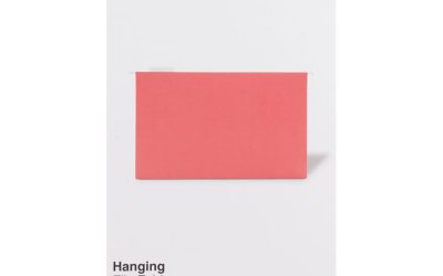 Deluxe Bright Color Hanging File Folders, Legal Size, 1/5-Cut Tabs, Red, 25/Box