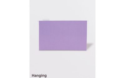 Deluxe Bright Color Hanging File Folders, Legal Size, 1/5-Cut Tabs, Violet, 25/Box
