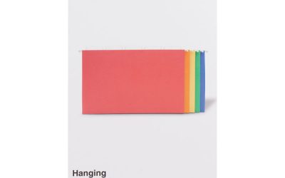 Deluxe Bright Color Hanging File Folders, Legal Size, 1/5-Cut Tabs, Assorted Colors, 25/Box