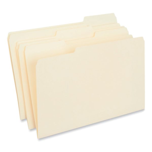 Interior File Folders, 1/3-Cut Tabs: Assorted, Legal Size, 9.5-pt Manila, 100/Box - Image 3