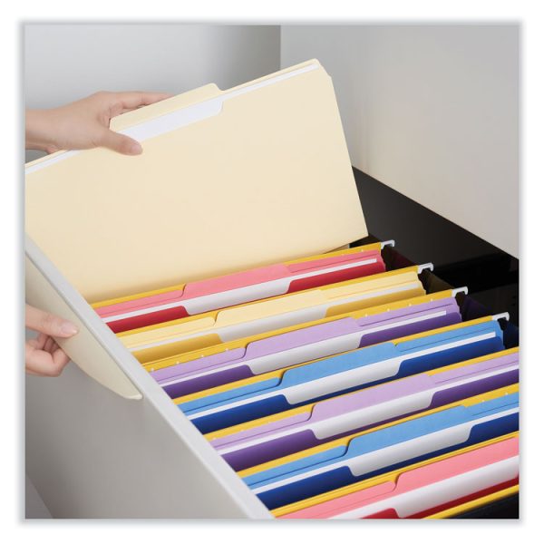 Interior File Folders, 1/3-Cut Tabs: Assorted, Legal Size, 9.5-pt Manila, 100/Box - Image 4