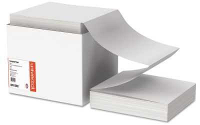Printout Paper, 1-Part, 0.5″ Standard Perforation, 20 lb Bond Weight, 9.5 x 11, White, 2,400/Carton