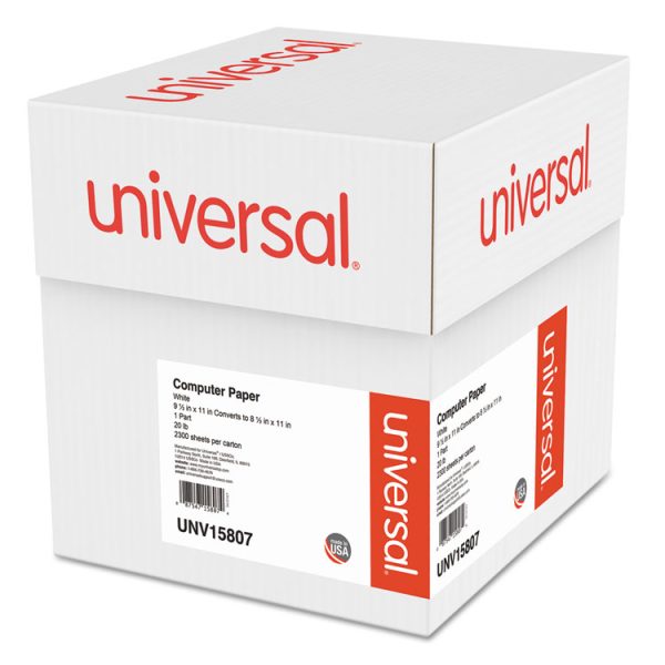 Printout Paper, 1-Part, 20 lb Bond Weight, 9.5 x 11, White, 2,300/Carton
