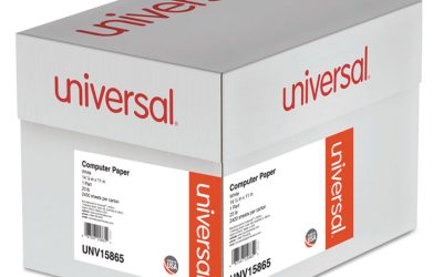 Printout Paper, 1-Part, 20 lb Bond Weight, 14.88 x 11, White, 2,400/Carton