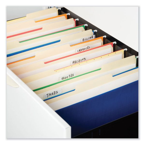 Double-Ply Top Tab Manila File Folders, 1/5-Cut Tabs: Assorted, Letter Size, 0.75" Expansion, Manila, 100/Box - Image 3