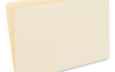 Double-Ply Top Tab Manila File Folders, Straight Tabs, Legal Size, 0.75″ Expansion, Manila, 100/Box