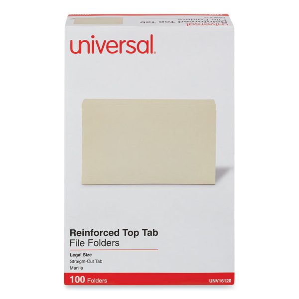 Double-Ply Top Tab Manila File Folders, Straight Tabs, Legal Size, 0.75" Expansion, Manila, 100/Box - Image 2