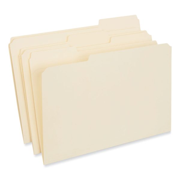 Double-Ply Top Tab Manila File Folders, 1/3-Cut Tabs: Assorted, Legal Size, 0.75" Expansion, Manila, 100/Box - Image 2