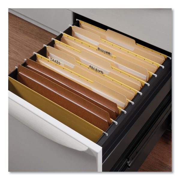 Reinforced Kraft Top Tab File Folders, Straight Tabs, Letter Size, 0.75" Expansion, Brown, 100/Box - Image 4