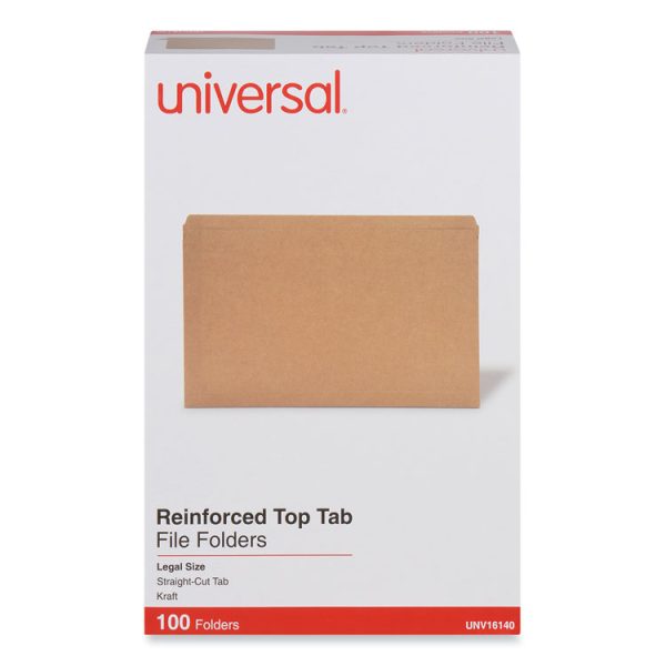 Reinforced Kraft Top Tab File Folders, Straight Tabs, Legal Size, 0.75" Expansion, Brown, 100/Box - Image 2