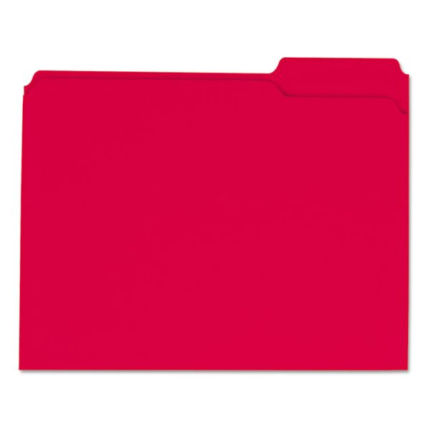 Reinforced Top-Tab File Folders, 1/3-Cut Tabs: Assorted, Letter Size, 1" Expansion, Red, 100/Box - Image 5