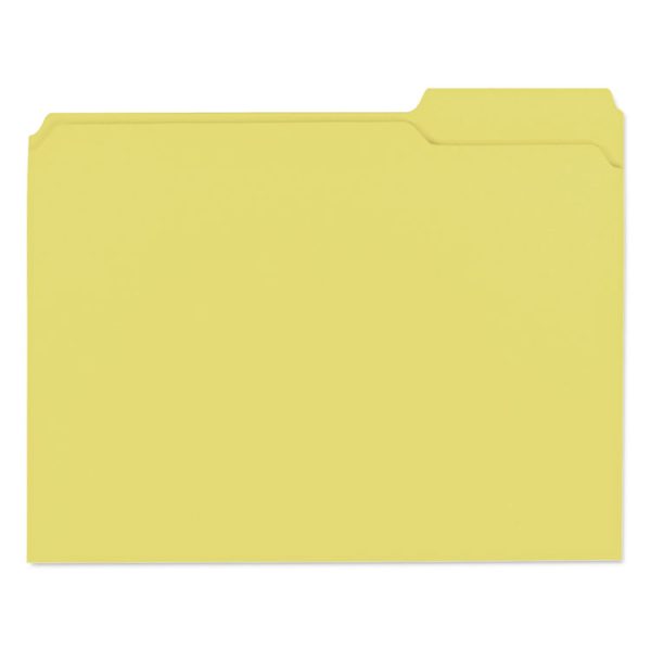 Reinforced Top-Tab File Folders, 1/3-Cut Tabs: Assorted, Letter Size, 1" Expansion, Yellow, 100/Box - Image 5