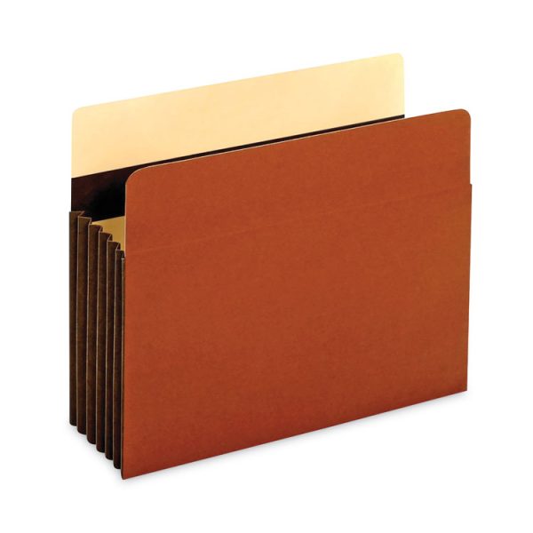 Redrope Expanding File Pockets, 7" Expansion, Letter Size, Brown, 5/Box - Image 4