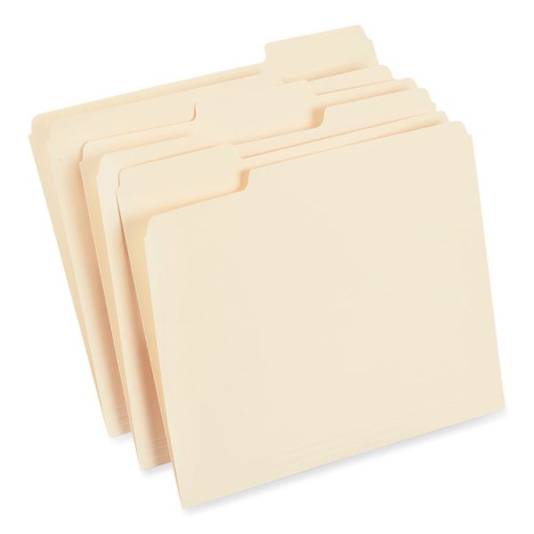 Top Tab File Folders, 1/3-Cut Tabs: Assorted, Letter Size, 0.75" Expansion, Manila, 250/Box - Image 2