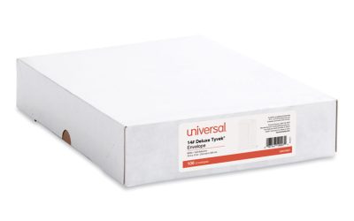 Deluxe Tyvek Envelopes, #13 1/2, Square Flap, Self-Adhesive Closure, 10 X 13, White, 100/box