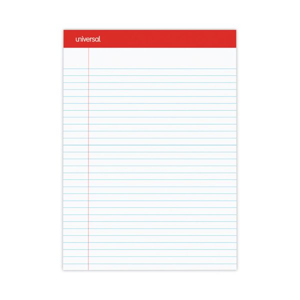 Perforated Ruled Writing Pads, Wide/legal Rule, Red Headband, 50 White 8.5 X 11.75 Sheets, Dozen - Image 3