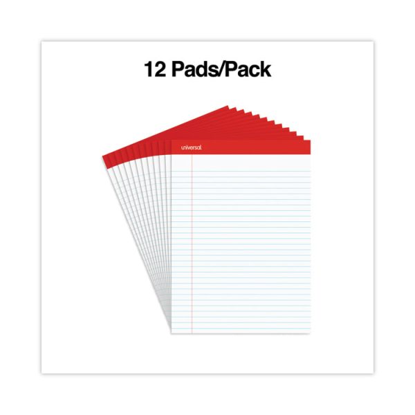 Perforated Ruled Writing Pads, Wide/legal Rule, Red Headband, 50 White 8.5 X 11.75 Sheets, Dozen - Image 4