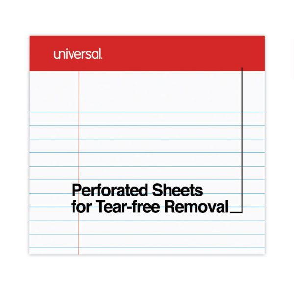 Perforated Ruled Writing Pads, Wide/legal Rule, Red Headband, 50 White 8.5 X 11.75 Sheets, Dozen - Image 6