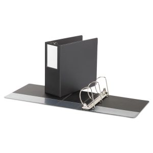 Deluxe Non-View D-Ring Binder With Label Holder, 3 Rings, 5" Capacity, 11 X 8.5, Black