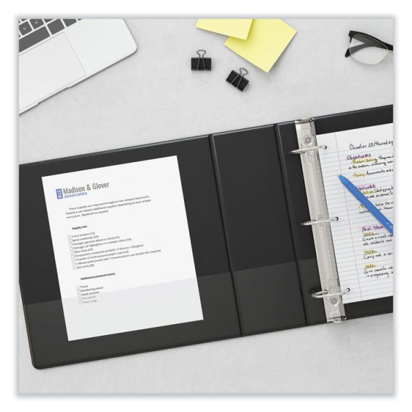 Deluxe Non-View D-Ring Binder With Label Holder, 3 Rings, 5" Capacity, 11 X 8.5, Black - Image 7