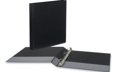 Slant D-Ring View Binder, 3 Rings, 1″ Capacity, 11 x 8.5, Black, 12/Carton