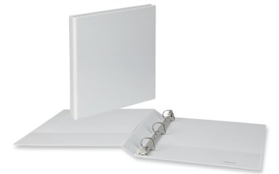 Slant D-Ring View Binder, 3 Rings, 1″ Capacity, 11 x 8.5, White, 12/Carton