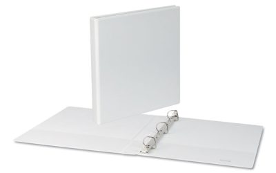Slant D-Ring View Binder, 3 Rings, 1″ Capacity, 11 x 8.5, White, 4/Pack