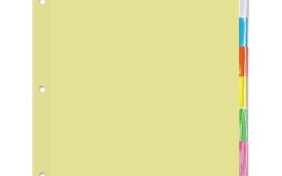 Insertable Tab Index, 8-Tab, 11 x 8.5, Buff, Assorted Tabs, 24 Sets