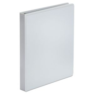 Economy Round Ring View Binder, 3 Rings, 1" Capacity, 11 X 8.5, White, 12/Carton