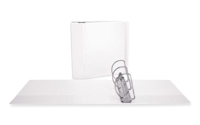 Slant D-Ring View Binder, 3 Rings, 4″ Capacity, 11 x 8.5, White