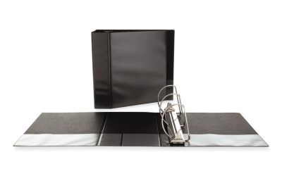 Slant D-Ring View Binder, 3 Rings, 4″ Capacity, 11 x 8.5, Black