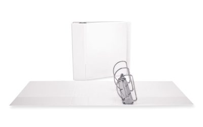 Slant D-Ring View Binder, 3 Rings, 5″ Capacity, 11 x 8.5, White