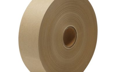 Gummed Kraft Sealing Tape, 3″ Core, 2″ X 600 Ft, Brown, 12/carton