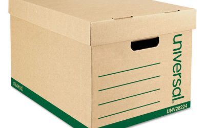 Recycled Heavy-Duty Record Storage Box, Letter/legal Files, Kraft/green, 12/carton